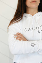 Load image into Gallery viewer, White Cropped Hoodie
