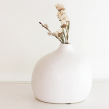 Load image into Gallery viewer, Modern Round Ceramic Bud Vase | Minimalist Home Decor | Garnet Lash