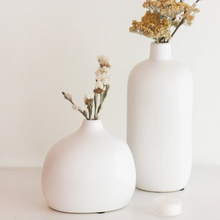Load image into Gallery viewer, Tall Ceramic Bud Vase | Modern Minimalist Decor | Garnet Lash