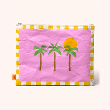 Load image into Gallery viewer, Sand-Proof Beach Pouch 12" | Soft zip pouch | Palm tree bag
