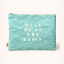 Load image into Gallery viewer, Meet me at the beach | 12" light weight Pouch | Beach bag
