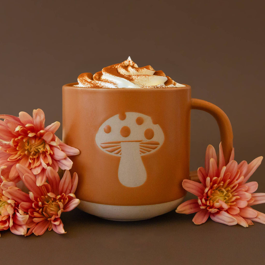 Retro Mushroom Ceramic Mug