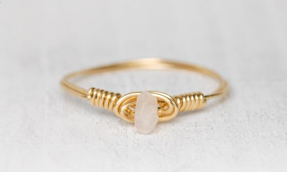Rose Quartz Mini Ring